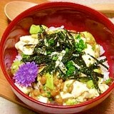 ヘルシー☆納豆腐アボカドン